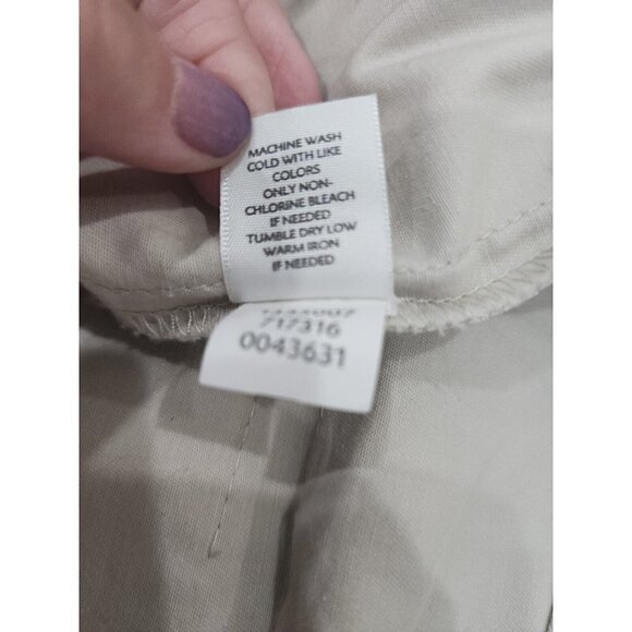 J. Jill mini skirt Cotton and Spandex Khaki Mini Straight Skirt Side Zip 8 - Picture 9 of 9